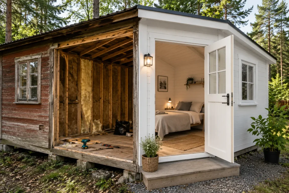 Förråd till friggebod och gaststuga