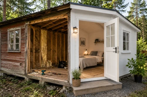 Förråd till friggebod och gaststuga