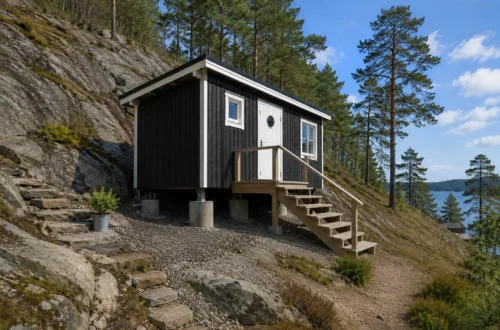Friggebod vid berg