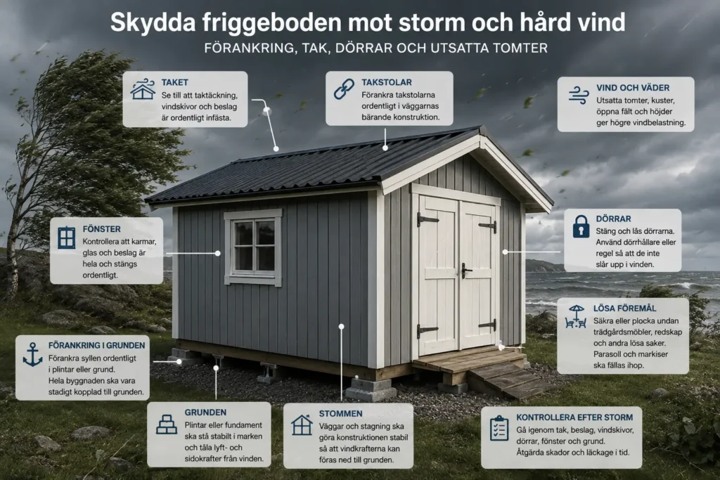 Stormsäker friggebod checklista